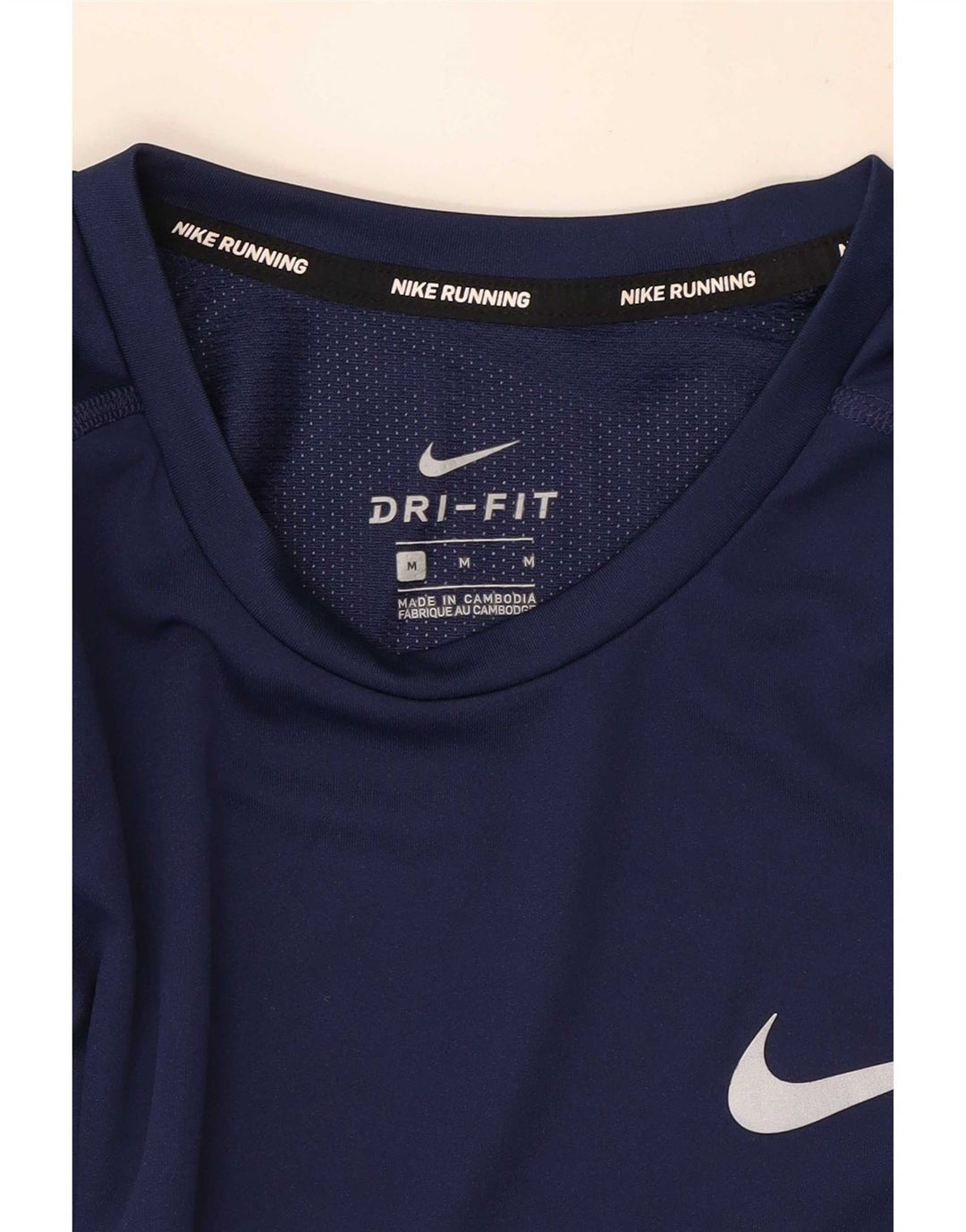 Nike Mens Dri Fit T-Shirt Top Medium Navy Blue