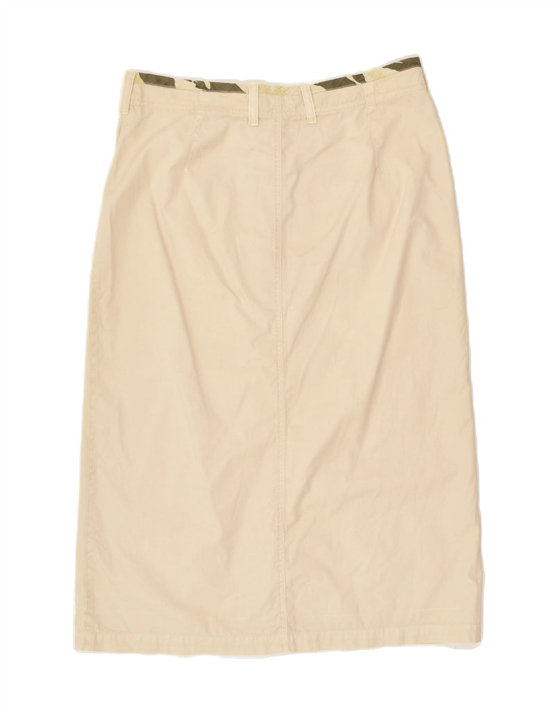 POWELL Womens Straight Skirt IT 42 Medium W30  Beige Cotton | Vintage Powell | Thrift | Second-Hand Powell | Used Clothing | Messina Hembry 