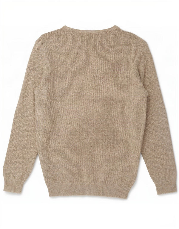 Zara Mens Boat Neck Jumper Sweater XL Grey Flecked