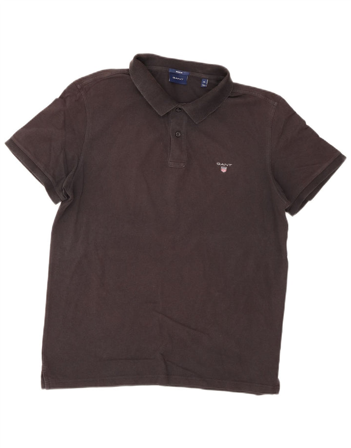 Gant Mens Regular Fit Polo Shirt XL Black Cotton