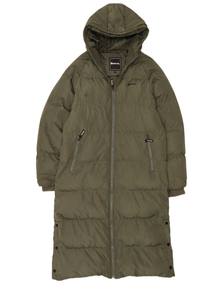 Bench Womens Hooded Oversized Padded Coat UK 16 Large  Khaki Polyester