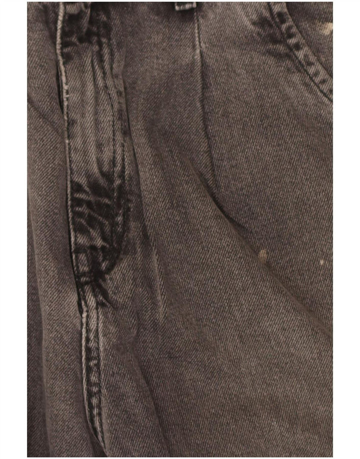 Zara Womens Balloon High Rise Cropped Jeans EU 40 Medium W30 L26 Grey