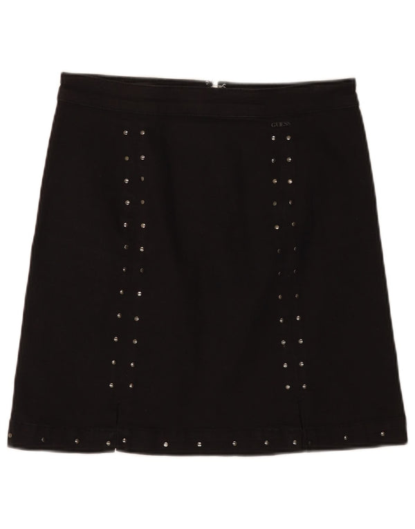 Guess Womens Mini Skirt W29 Medium Black Spotted Cotton