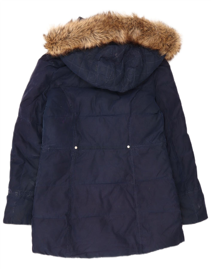 Nautica Womens Hooded Oversized Padded Coat UK 10 Small Navy Blue
