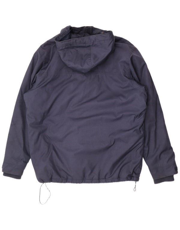 Columbia Mens Hooded Windbreaker Jacket UK 42 XL Navy Blue Polyester