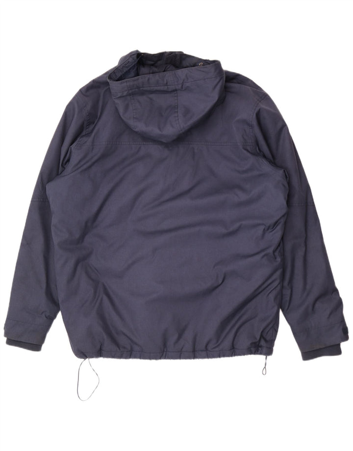 Columbia Mens Hooded Windbreaker Jacket UK 42 XL Navy Blue Polyester