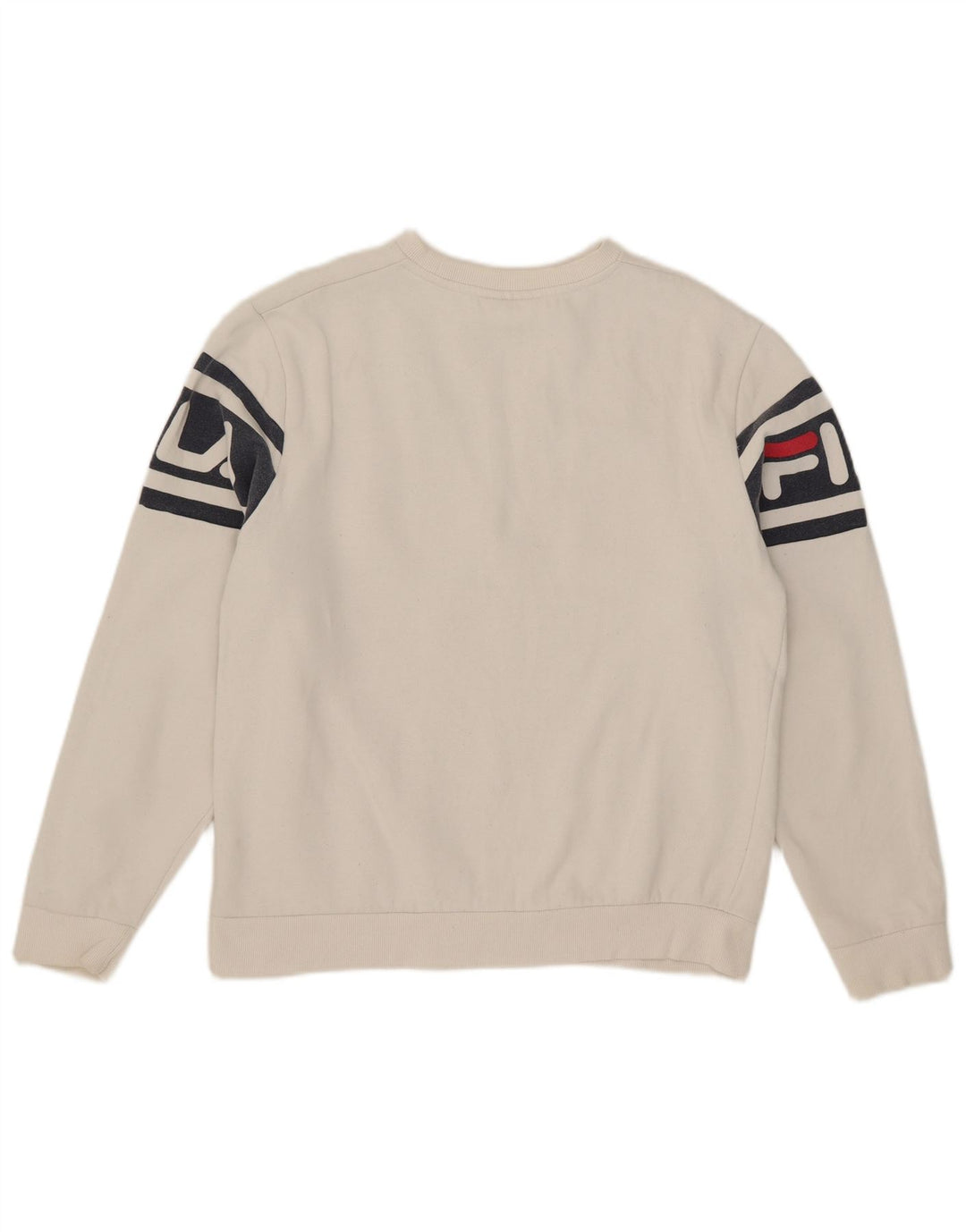 Fila Mens Graphic Sweatshirt Jumper Large White Colourblock Cotton