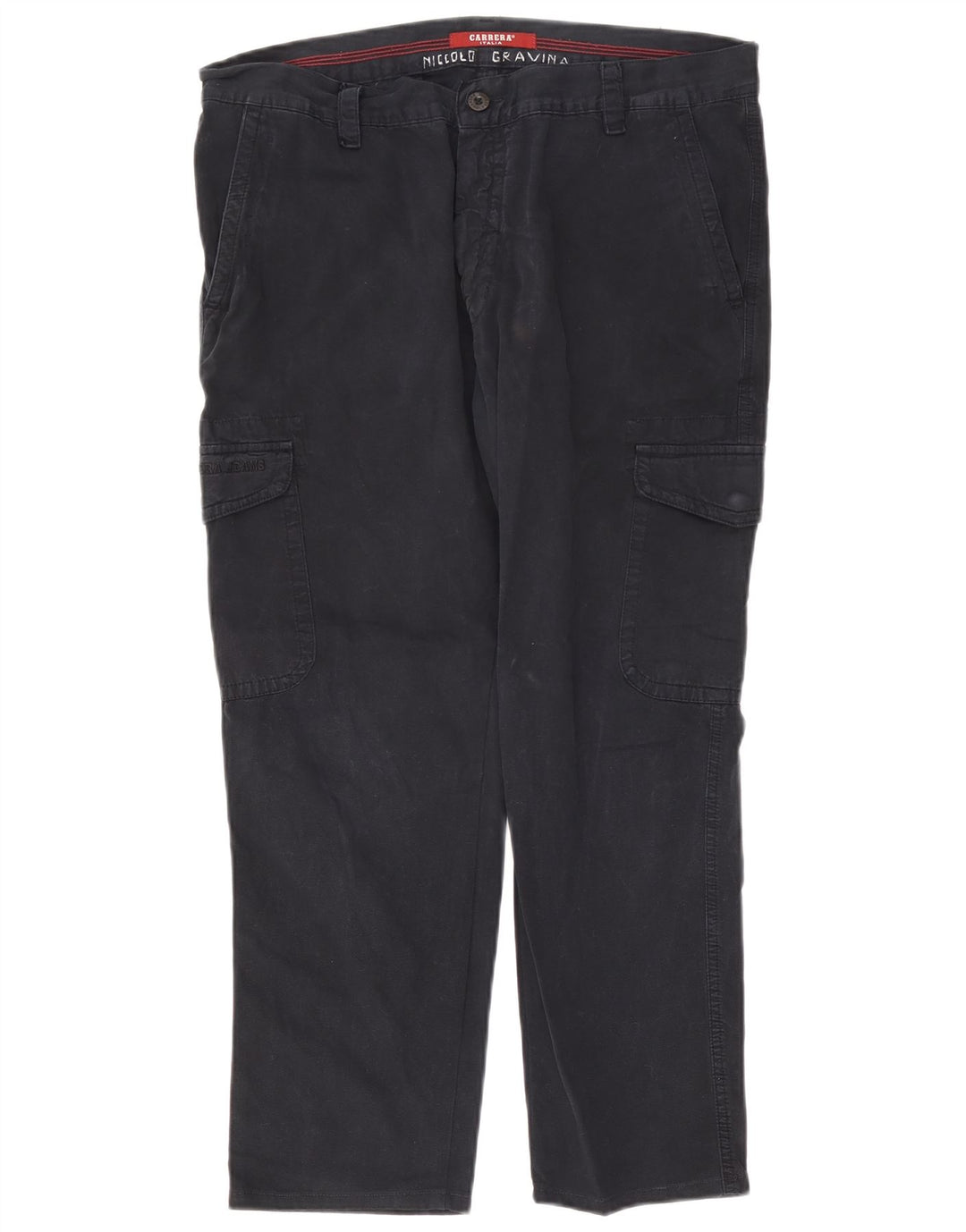 Carrera Mens Straight Cargo Trousers W36 L26 Navy Blue
