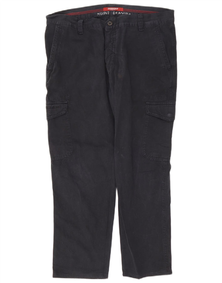 Carrera Mens Straight Cargo Trousers W36 L26 Navy Blue