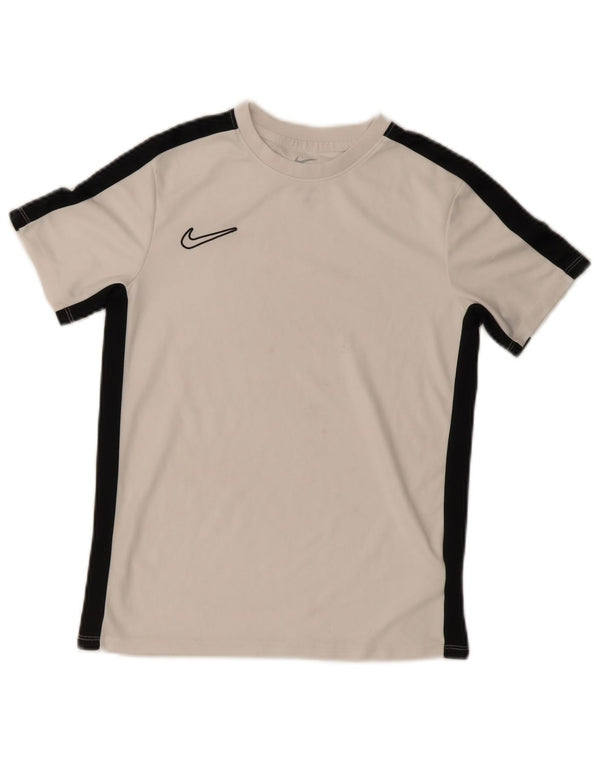 Nike Boys T-Shirt Top 12-13 Years Large Off White Polyester Sports