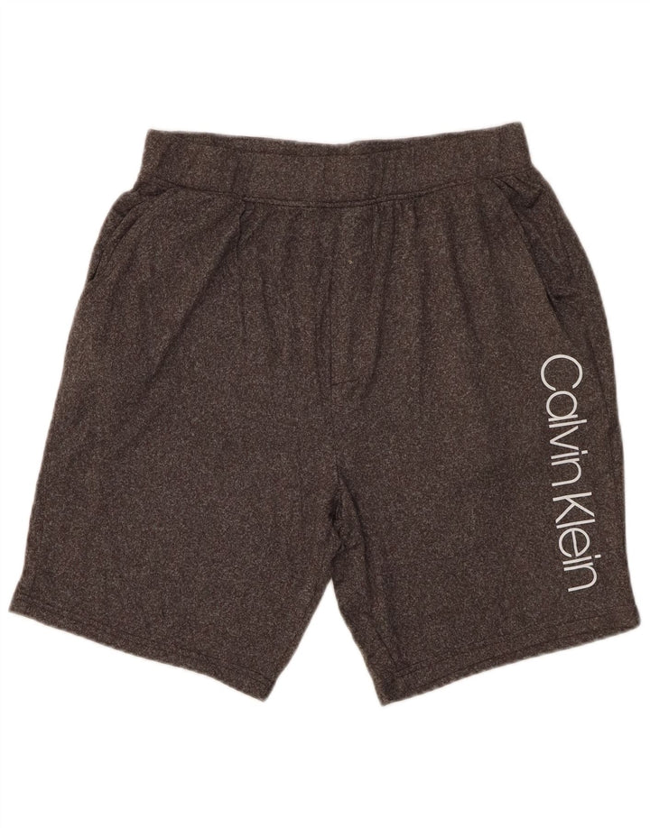 CALVIN KLEIN Mens Graphic Sport Shorts Medium Grey Polyester