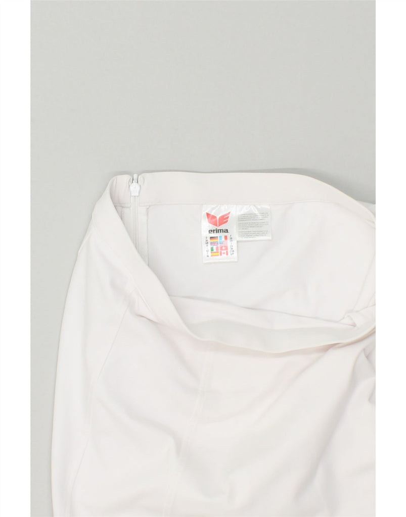 ERIMA Womens Tennis Skirt UK 8 Small White Polyester | Vintage Erima | Thrift | Second-Hand Erima | Used Clothing | Messina Hembry 