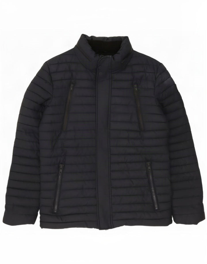 Superdry Mens Padded Jacket UK 40 Large Navy Blue Polyester