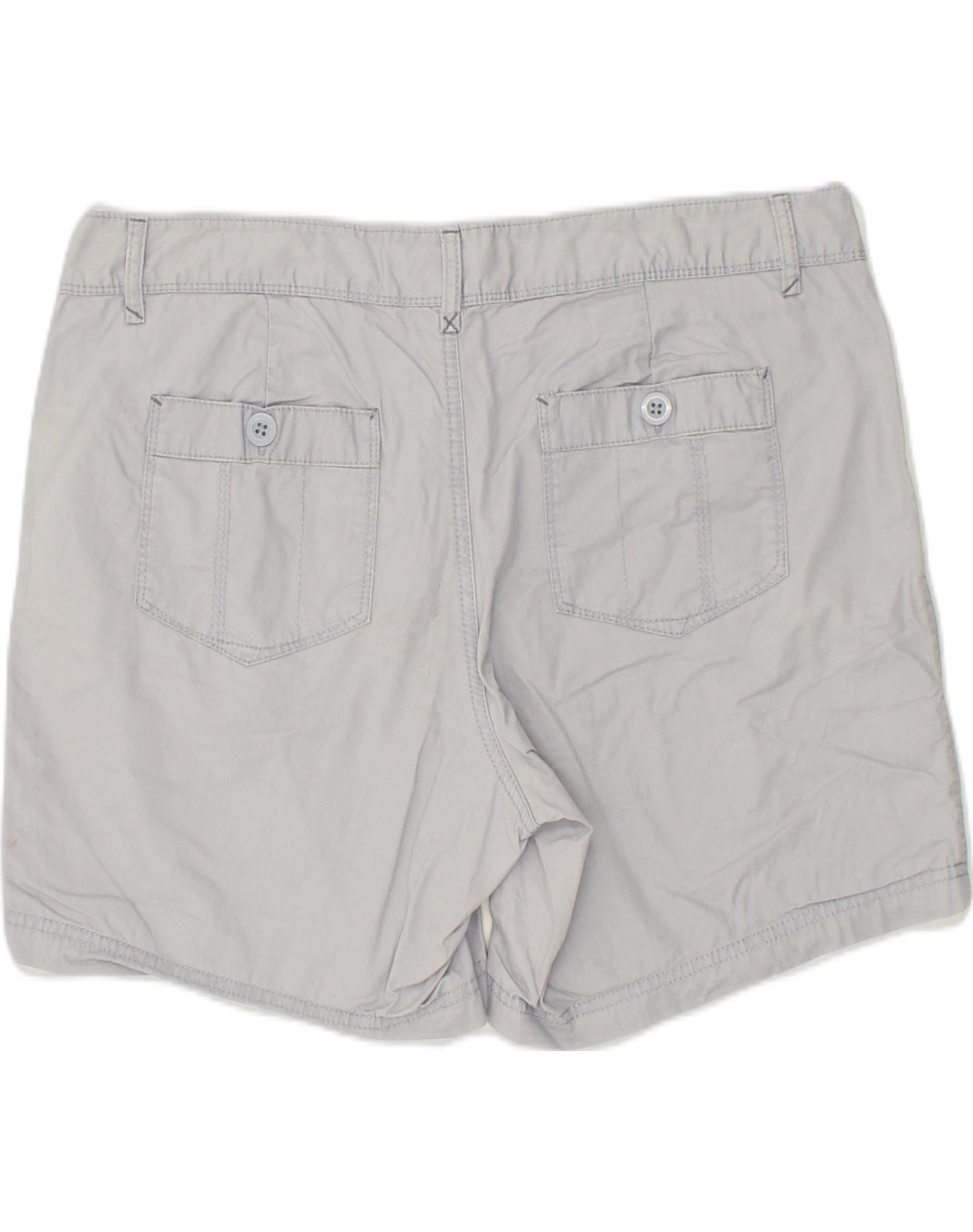 EDDIE BAUER Womens Chino Shorts US 12 Large W34 Grey Cotton