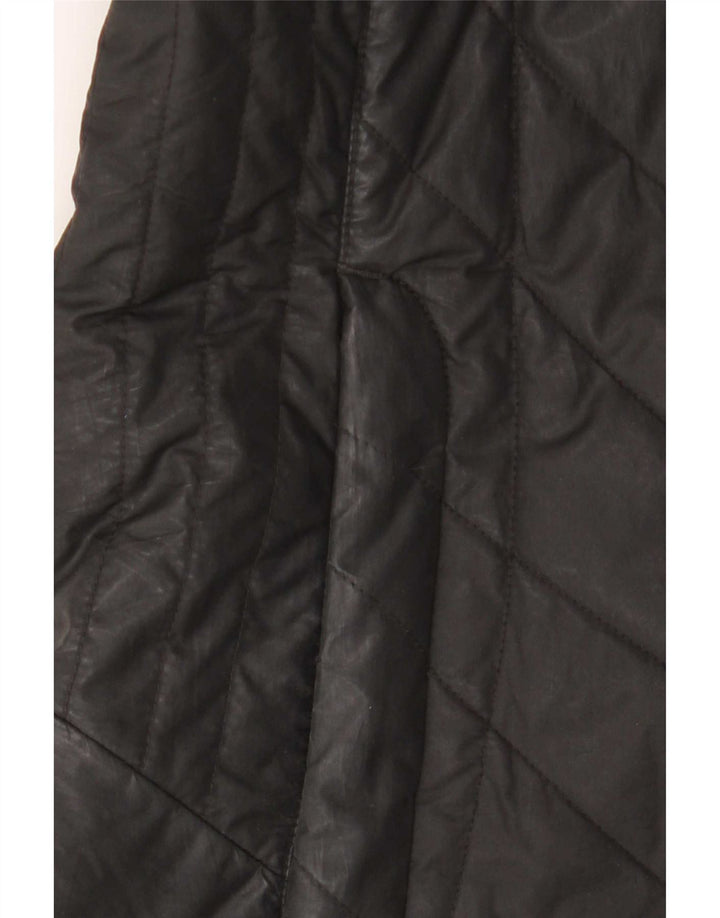 Jack Wolfskin Womens Hooded Padded Coat UK 10 Small Black Polyester