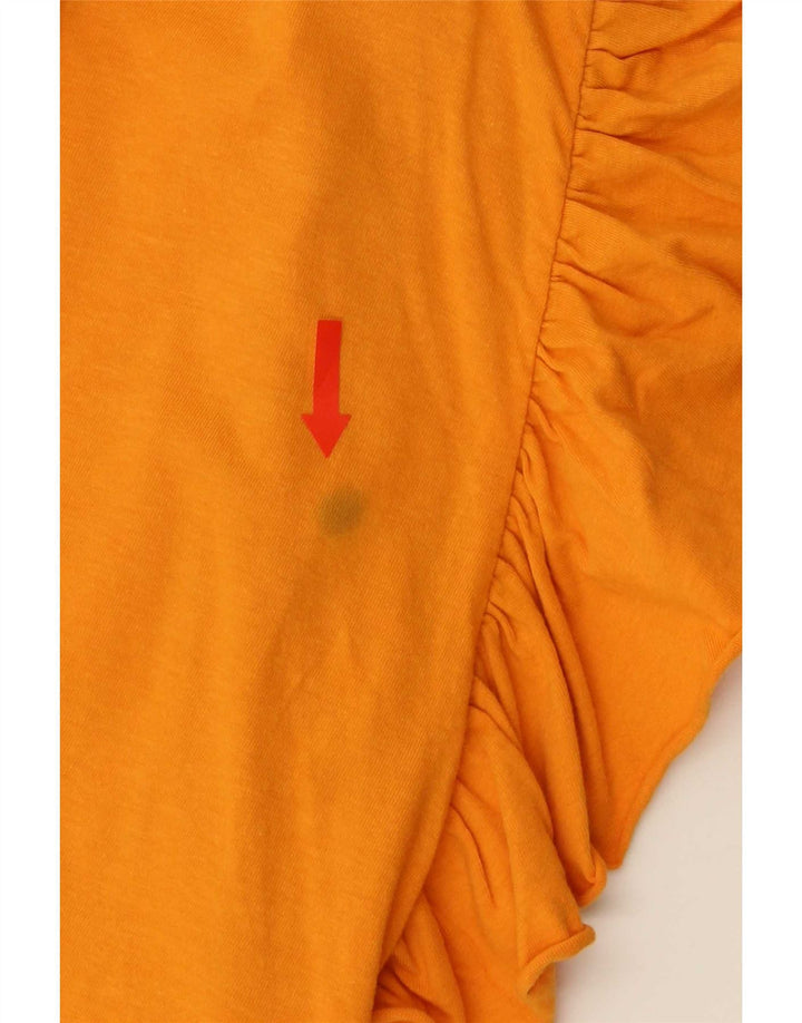 Zara Womens Blouse Top UK 12 Medium Orange
