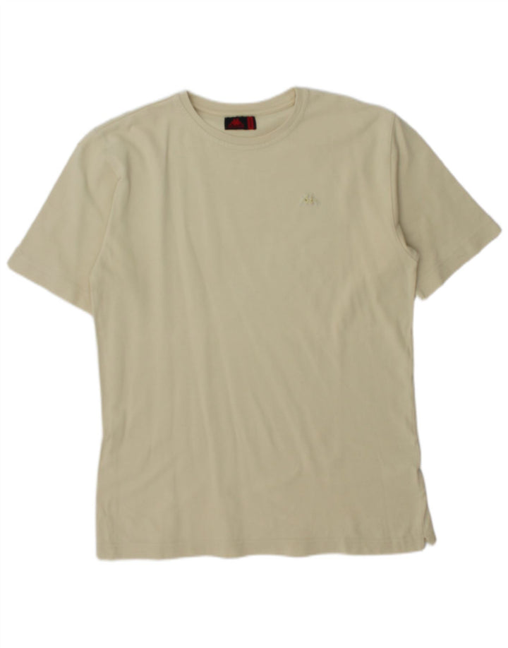 Kappa Mens T-Shirt Top Medium Beige Cotton