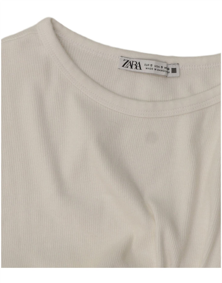 Zara Womens T-Shirt Top UK 10 Small White