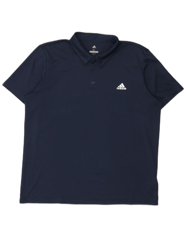Adidas Mens Climalite Polo Shirt XL Navy Blue Polyester