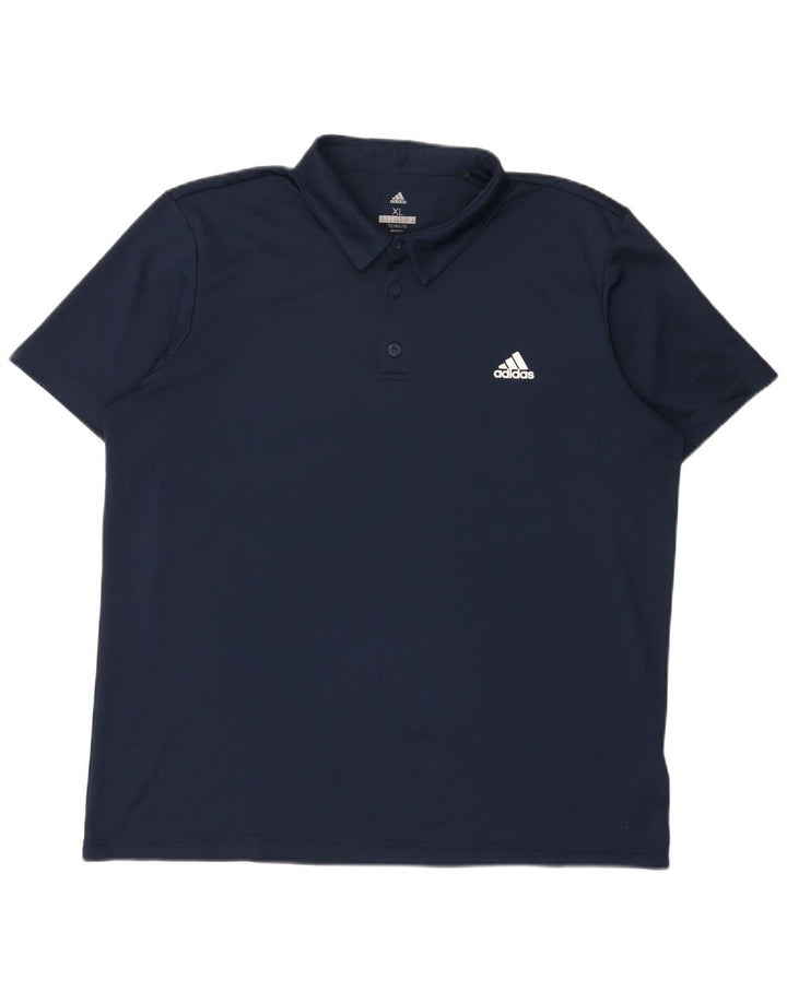 Adidas Mens Climalite Polo Shirt XL Navy Blue Polyester