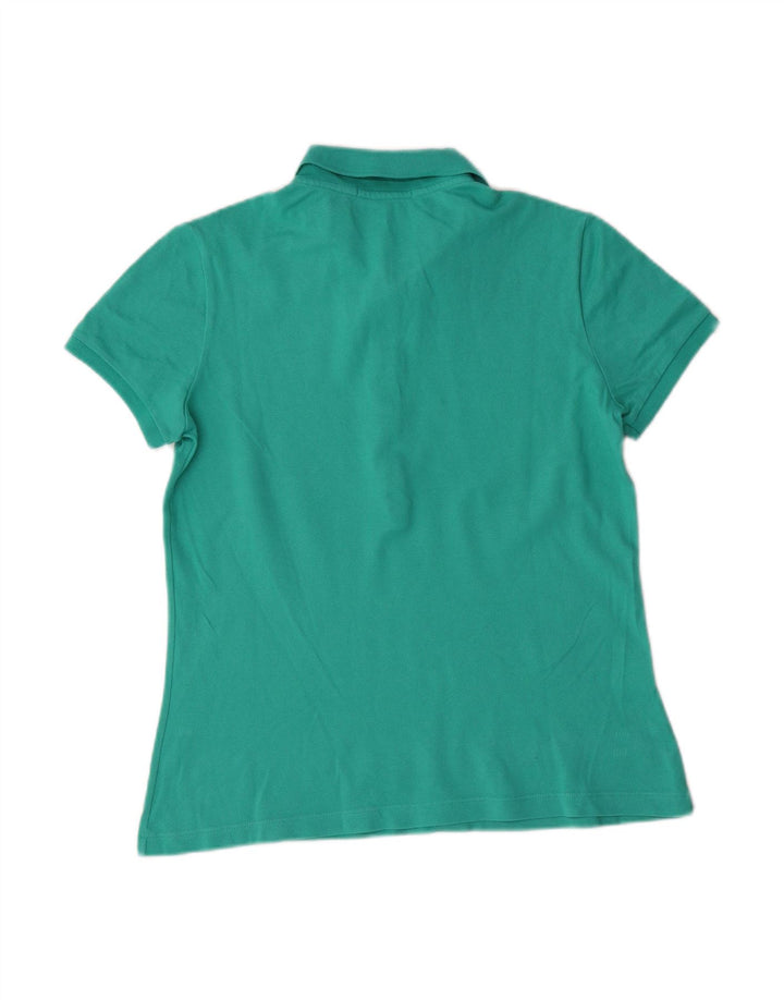 LACOSTE Womens Polo Shirt Size 42 Large Green Cotton