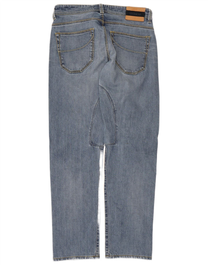 SIVIGLIA Mens Straight Jeans W33 L30 Blue Cotton