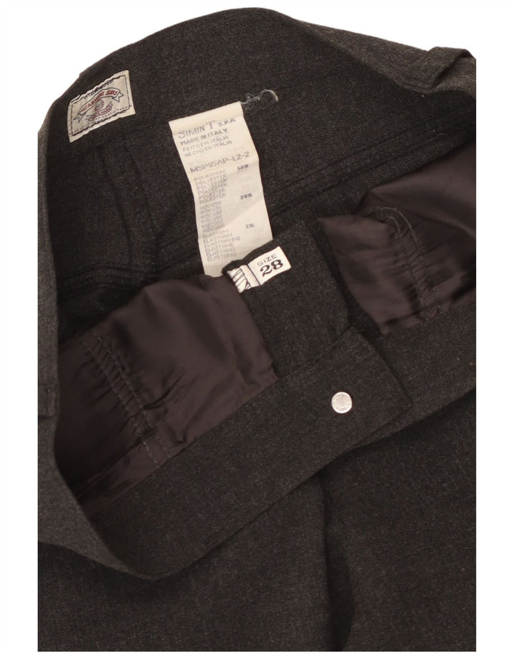ARMANI Womens Tapered Casual Trousers W28 L28 Grey Polyester