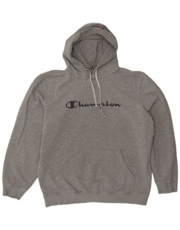 Champion Mens Graphic Hoodie Jumper 2XL Grey