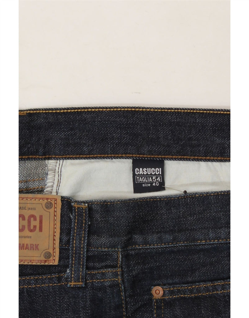 CASUCCI Mens Straight Jeans IT 54 2XL W40 L34 Navy Blue Cotton Vintage Casucci and Second-Hand Casucci from Messina Hembry 