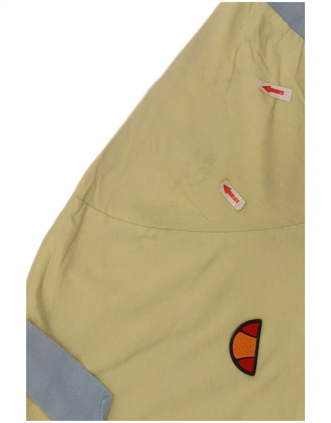 Ellesse Mens Polo Shirt Large Yellow Colourblock Cotton