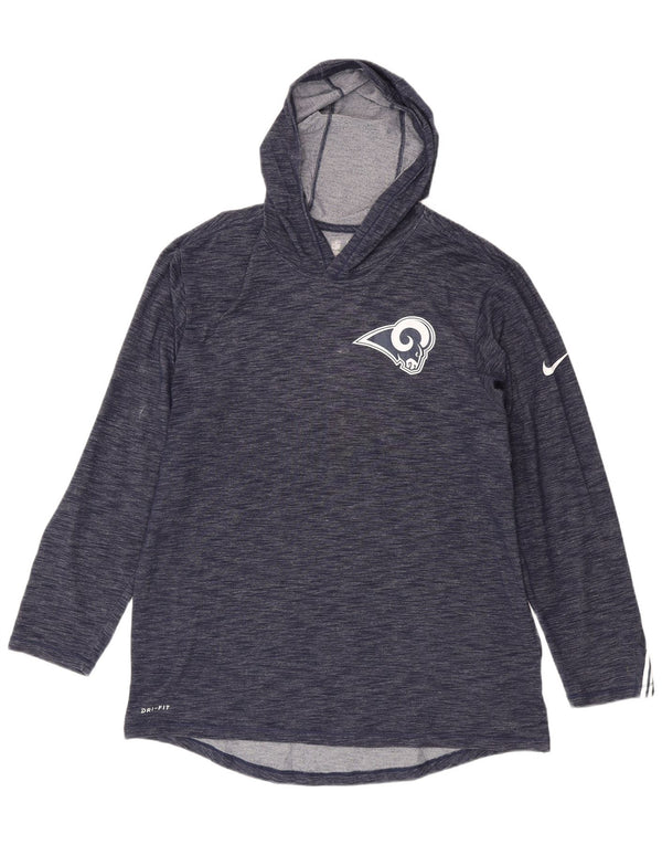 Nike Mens Los Angeles Rams Hooded Top Long Sleeve Large Navy Blue Flecked
