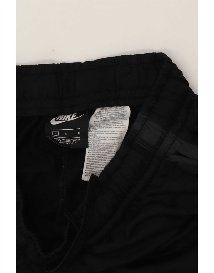 Nike Mens Tracksuit Trousers Joggers Large  Black Colourblock Polyester