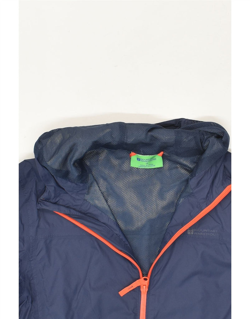 MOUNTAIN WAREHOUSE Girls Hooded Rain Jacket 12-13 Years Navy Blue Nylon | Vintage Mountain Warehouse | Thrift | Second-Hand Mountain Warehouse | Used Clothing | Messina Hembry 