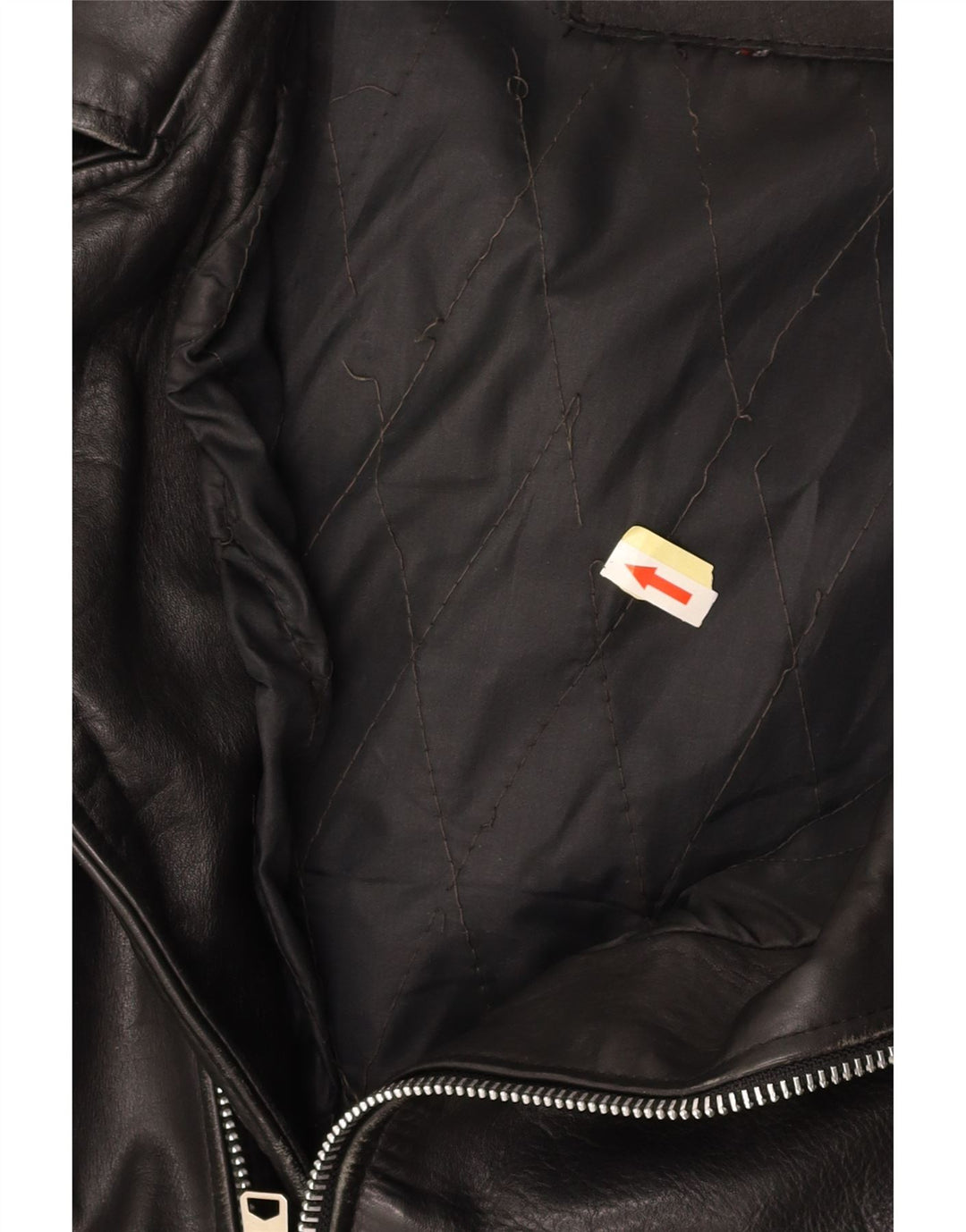 VINTAGE Mens Leather Biker Jacket UK 36 Small Black