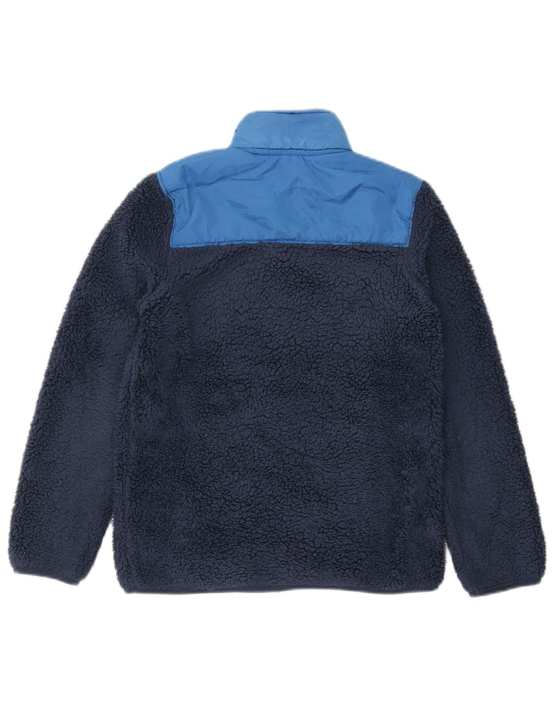 MOUNTAIN WAREHOUSE Boys Fleece Jacket 12-13 Years Navy Blue Colourblock