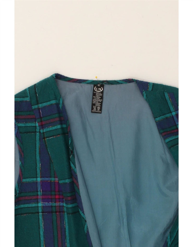 C & A Womens Open Gilet EU 42 Large Blue Plaid Acrylic Vintage C & A and Second-Hand C & A from Messina Hembry 