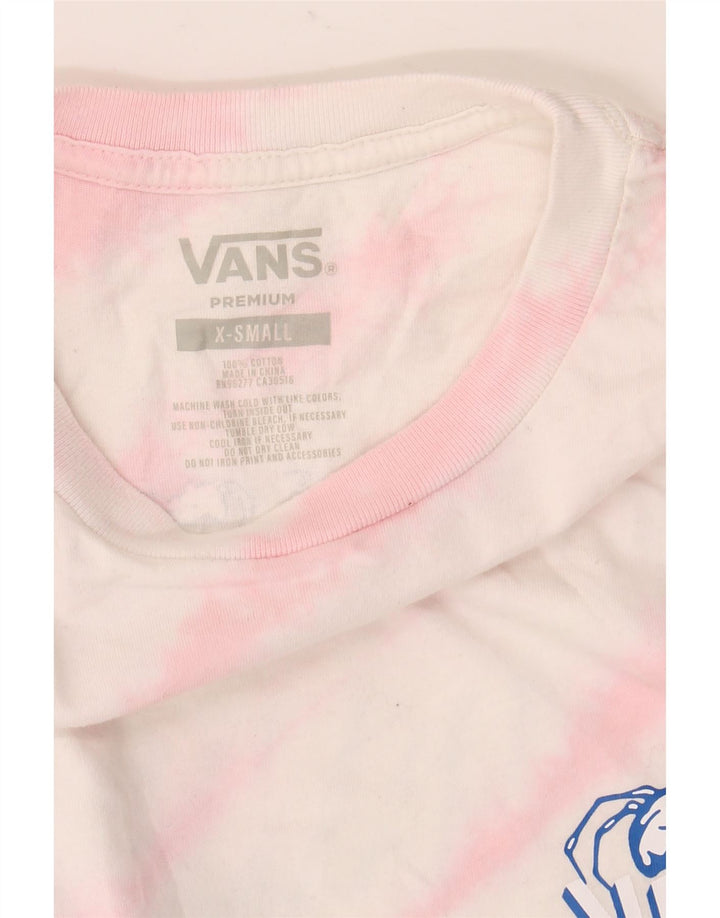 Vans Mens Premium Top Long Sleeve XS White Tie Dye Cotton