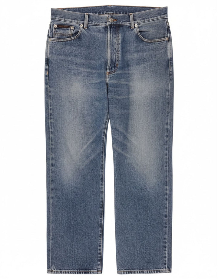 Gant Mens Regular Straight Jeans W34 L27 Blue Cotton