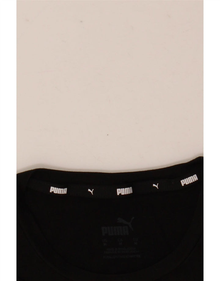 Puma Womens Graphic T-Shirt Top UK 14 Medium Black