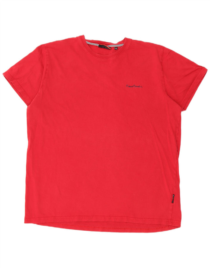Pierre Cardin Mens T-Shirt Top 2XL Red Cotton