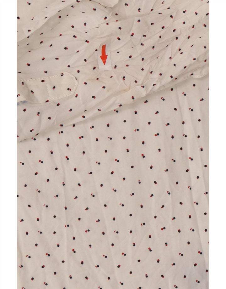 Tommy Hilfiger Womens Shirt UK 16 Large White Spotted Lyocell