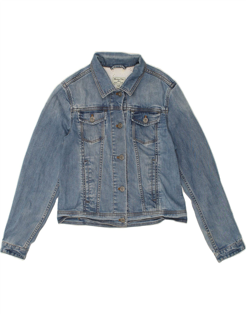 MASSIMO DUTTI Girls Denim Jacket 11-12 Years Blue Cotton | Vintage Massimo Dutti | Thrift | Second-Hand Massimo Dutti | Used Clothing | Messina Hembry 