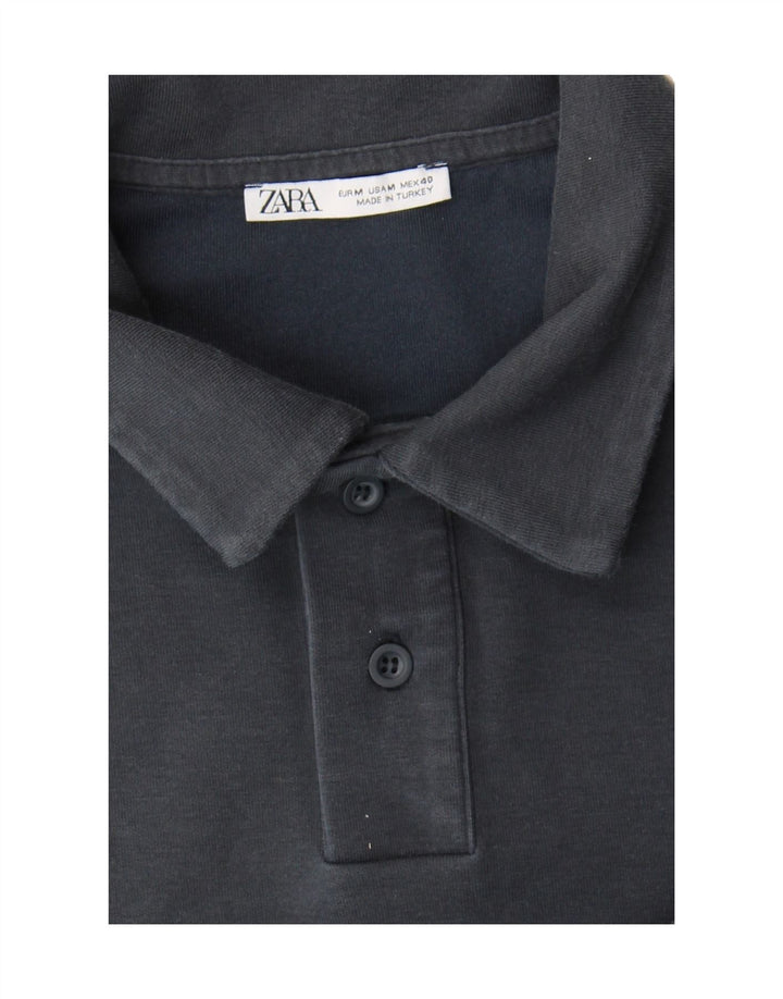 ZARA Mens Polo Shirt Medium Grey Vintage Zara and Second-Hand Zara from Messina Hembry 