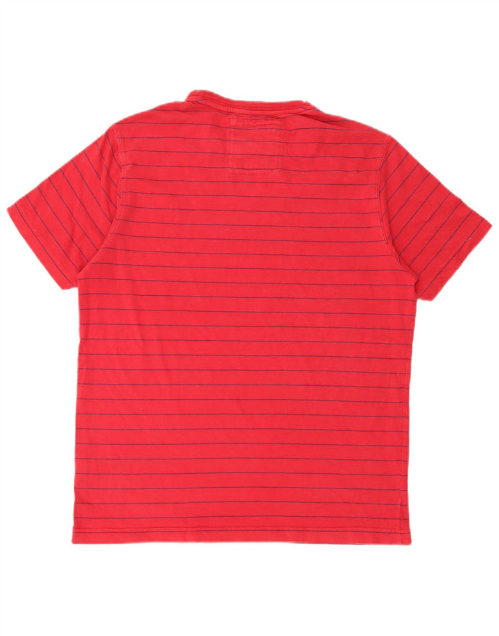 Crew Clothing Mens T-Shirt Top Medium Red Striped Cotton