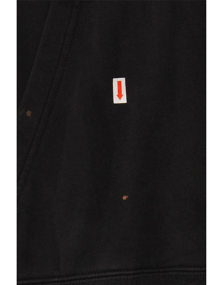 NIKE Mens Hoodie Jumper Large Black Cotton