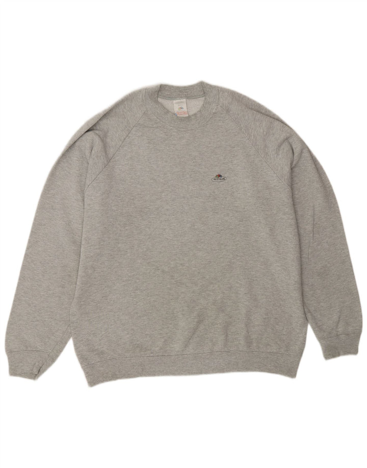 Vintage Mens Sweatshirt Jumper XL Grey Cotton