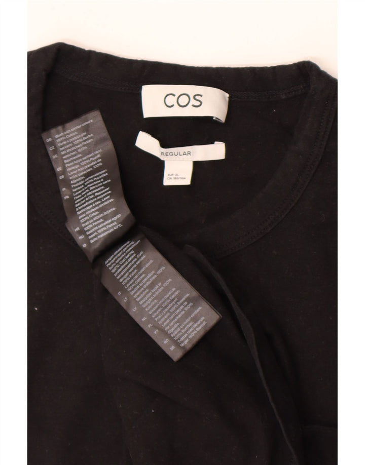 Cos Mens Regular Fit T-Shirt Top XL Black Cotton