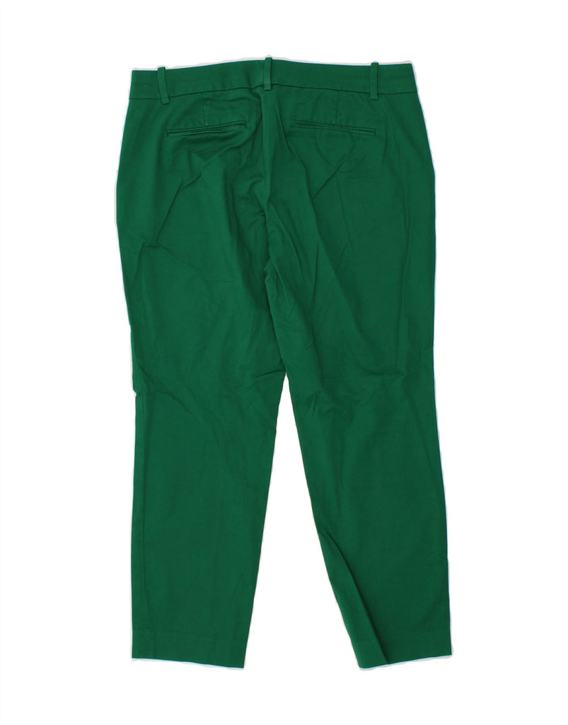 J. CREW Womens Tapered Capri Trousers US 6 Medium W30 L25 Green Cotton Vintage J. Crew and Second-Hand J. Crew from Messina Hembry 