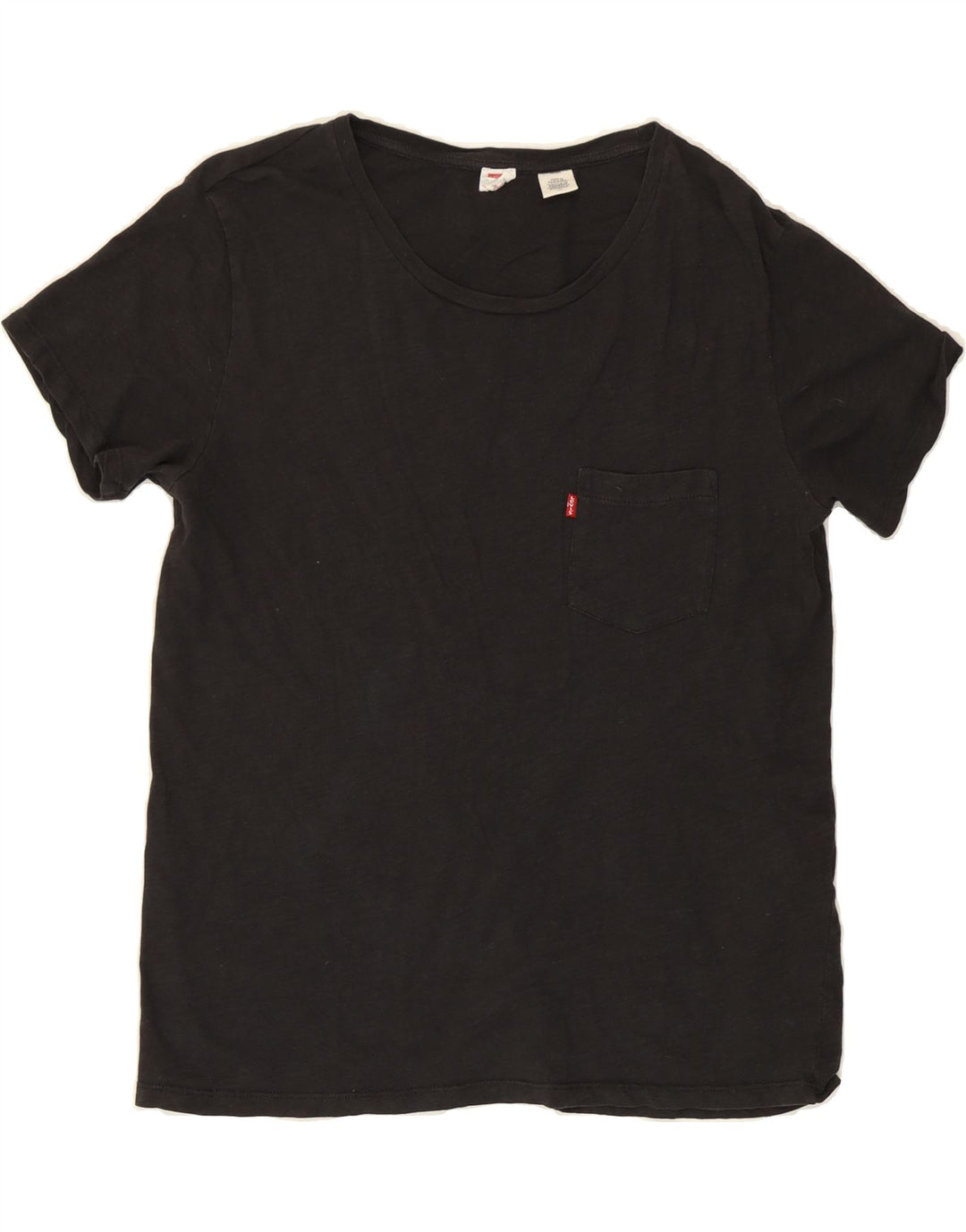 LEVI'S Womens T-Shirt Top UK 14 Large Black Cotton Vintage Levi's and Second-Hand Levi's from Messina Hembry 