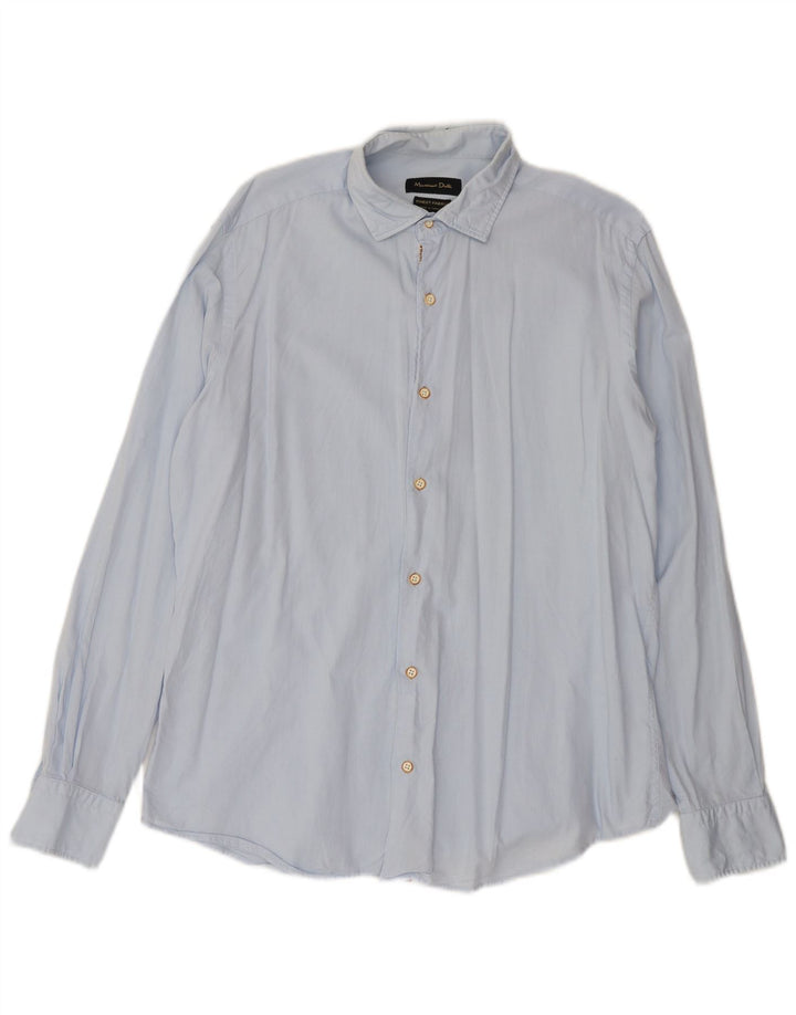 Massimo Dutti Mens Shirt Large Blue